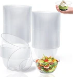 100 Pack Clear Premium Plastic Bowls, 12 Oz Disposable Hard Soup Salad New. Price: $36.78.