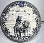 4 Pc Halloween Wedding Dinner Plates England Till Death Do Us Part 10" New. Price: $56.97.