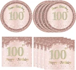 40PCS Birthday Decorations For Women Rose Gold Years 100TH New. Price: $13.48.