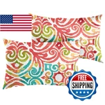 Sorra Home Indoor/outdoor Knife Edge Lumbar Pillows, Set Of 2, Multicolor New. Price: $63.19.
