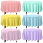 Yidako Round Pastel Tablecloths, Rainbow Mix Color 6PCS, New. Price: $24.64.