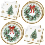 Zvk Christmas Party Paper Plates Set 10IN Disposable Large Dinner With... New. Price: $26.08.