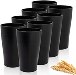 Ei Black Wheat Straw Set Of 8,DRINKING Glasses,reusable Plastic Cups,unbrea New. Price: $23.38.
