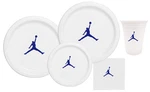 Jumpman Plates White & Blue Basketball Party Paper 60 Disposable New. Price: $28.99.
