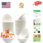 100 Pack White Disposable Paper Bowls, 8OZ Natural Compostable, Eco-friendly ... New. Price: $16.19.