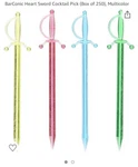 Barconic Heart Sword Cocktail Pick (box Of 250), Multicolor New. Price: $7.00.