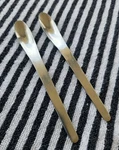 Georg Jensen Denmark Mitra Stainless Steel Spoons Set Of 2 Excellent Vintage Mcm Used. Price: $59.50.