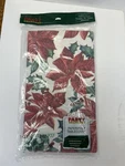 Vtg Hoffmaster Christmas Tablecloth Paper /poly Cover Rectangle 54 X 96 New. Price: $12.00.