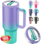 Greatyos 40OZ Mermaid Tumbler With Handle Straw New. Price: $34.99.