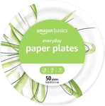 Amazon Basics 10" Microwave-safe Disposable Plates, 50-PACK New. Price: $12.64.