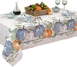 Newbridge Blue Pumpkin Vines 60" X 84" Rectangle, Stone Washed. Price: $43.67.