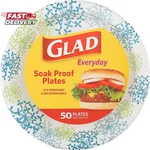 Glad Everyday Round Paper Plates, Blue Hydrangea Print Disposable Dinner New. Price: $14.80.
