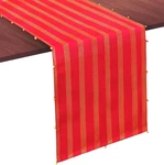Christmas Table Runner With Gold Metal Bells 13X108 Inches Long Festive Red... New. Price: $33.99.