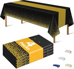 Graduation Decorations 2025-4 Pack Disposable Plastic Table Cloths,black And Gol New. Price: $15.99.