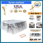 Heavy-duty Clear Patio Table Chair Cover Waterproof 111X74X28 Inches New. Price: $34.43.