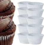 White Fluted Baking Cups Disposable Cupcake Muffin 50 Pack New. Price: $14.19.
