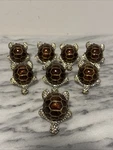 Saro Lifestyle Turtle Napkin Rings Set Of 8 Enamel Over Metal Rhinestones Jewels Pre-owned. Price: $54.00.