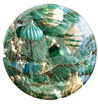 Hallmark Christmas Paper Dessert Plates 7 Tree Ornaments Blue Green Nip Pkg 8 New. Price: $6.59.