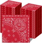 200 Pcs Ply Red Bandana Paper Napkins Western Party Bulk Disposable... New. Price: $34.87.