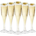 Zcaukya 100 Plastic Champagne Flutes 4.5OZ Clear Disposable Hard Stemware Cups New. Price: $49.86.