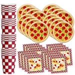 Pizza Birthday Party Supplies Set Plates Napkins Cups Tableware Kit For 16 New. Price: $25.94.