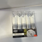 Lillian Pre-rolled Heavy Cutlery & Linen Napkin Sets Silver 10 Pack New. Price: $11.99.