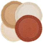 13 Inch Round Cotton Set Of 4 Boho Table Woven Washab... New. Price: $30.22.