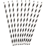 Unique Black Striped Paper Smoothie Straws - 10 Pcs New. Price: $12.99.