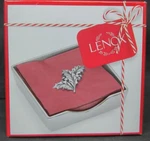 Lenox Holiday Gift Pinecone & Holly Christmas Box With Weight Napkins New. Price: $24.95.