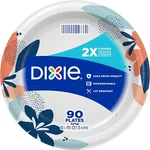 Dixie,medium Paper Plates, 8.5 Inch, 90 Count, 2X Stronger Microwave-safe New. Price: $7.95.