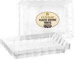 6 Pack Clear Plastic Serving Trays For Party, 9 X 13 Inch - Heavy Duty New. Price: $16.02.