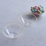 24 Clear 7 Oz Plastic Dessert Ice Cream Bowls Gold Rim Party Events Decorations New. Price: $7.77.