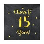Cheers To Years Cocktail Napkins Happy 15TH Birthday Decorations For Men... New. Price: $18.48.