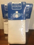 24 Daily Chef White Dinner Napkins X20" Cotton Polyester Blend New. Price: $22.00.