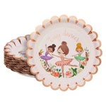 Panda Scalloped Foil Ballerina Dinner Plates Medium, Blue,gold,pink New. Price: $17.63.