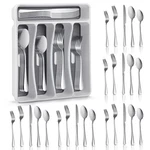 51 Pcs Silverware Set Organizer Flatware Cutlery Stainless Steel Fork Spoon 10 New. Price: $50.20.