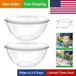 Disposable 48 Ounce Round Crystal Clear Plastic Serving Bowls With Lids, Part... New. Price: $19.79.