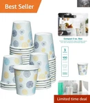 Charmingly Floral Disposable Paper Cups - 100 Count Ideal For Bathrooms New. Price: $15.19.