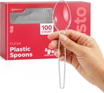 Heavy Duty Plastic Spoons 100 Count Clear, Disposable Cutlery For Parties, Eve New. Price: $14.32.