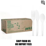 Perk Eco Compostable Pla Assorted Cutlery, Medium-weight, White, 360/PACK (PK562 New. Price: $16.95.