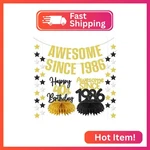 Zirtorei 40TH Birthday Decorations Awesome Since 1986 Banner For Women, 4PCS New. Price: $14.20.