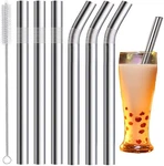 Vinaco Stainless Steel Smoothie Straws, 0.5'' 3 Straight & Bent, Sliver New. Price: $19.23.