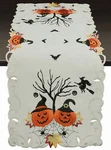 Creative Linens Fall Halloween Placemats Table Cloth Runner Mantel Scarf Ivory New. Price: $19.99.