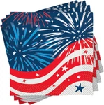 51591 Fireworks 4TH Of July Beverage Napkins 16CT New. Price: $8.77.