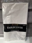 Amscan White Plastic Tablecover 84" Round 213 Cm New. Price: $8.00.