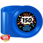 Wellife Royal Blue Dessert Plates 7" 150 Count New. Price: $40.99.