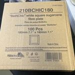 (100-PCS) White Square Disposable Plates Sugarcane Fibre 7 X New. Price: $19.98.