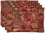 Violet Linen Fall Harvest Thanksgiving Autumn Leaves 13" X 19", Pumpkins New. Price: $33.99.