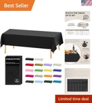 Individually Wrapped Black Plastic Table Covers - Perfect For Parties & Weddings New. Price: $13.99.