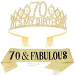 Hapdoo 70TH Gold Birthday Decorations For Women, New. Price: $11.94.